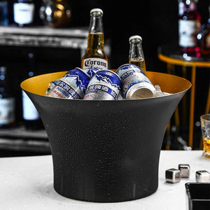 <span class=keywords><strong>Secchiello</strong></span> refrigeratore in acciaio inox da 12 litri per vino, birra e champagne, ideale per bar, club, hotel, matrimoni e feste - Product Image 5