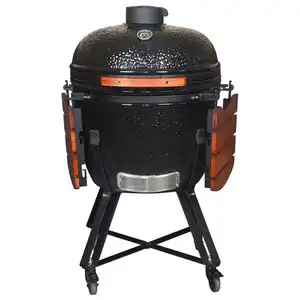 Design Wholesale 21 Inch Kamado Bbq Grill Charcoal Barbecue Grill Black Kamado Bbq Ceramic Grill Outdoor Kitchen