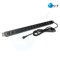 Bloc d'alimentation vertical robuste à 12 prises pour montage en rack, unité de distribution d'énergie industrielle pour centre de données et rack de serveurs
