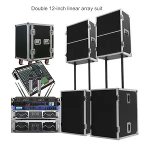 Sistema audio professionale doppio altoparlanti line array da 12 pollici sistema audio da palcoscenico per esterni grandi altoparlanti da esterno