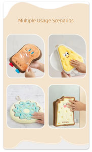 可愛い漫画風コーラルフリース マイクロファイバー 速乾性 吸水厚手ソフト 家庭用 水洗い可能 キッチンラグ トイレ用 小型タオル - Product Image 4