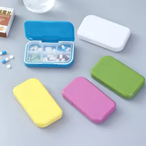 Custom Logo Modern Pill Box Pill Travel Case 6 Container Plastic Cute Pill Box for Promotion