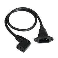 Câble d'alimentation IEC C14 mâle à angle droit vers C13 femelle pour serveur et équipement UPS