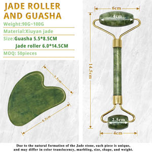 Alat pijat wajah krioterapi rol giok es Gua Sha alat Kristal penyembuhan alami untuk relaksasi kesehatan. - Product Image 2