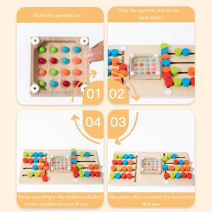 Juego de Mesa de Rompecabezas Deslizante de Madera para Dos Jugadores, Diseño Amigable y Seguro, Juguete Educativo Perfecto para Niños y Niñas - Product Image 2