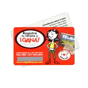 Carte de jeu à gratter CR80 personnalisée carte à gratter prépayée billet de loterie pour téléphones mobiles avec PVC ou papier