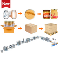 Machine de remplissage entièrement automatique de bouteilles en verre de sauce au fromage crémeux Ligne de production de remplissage de pots de sauce au miel et à la moutarde