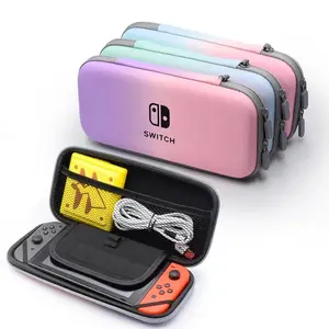 เคสพกพาสำหรับ Nintendo Switch เคสแข็งแบบพกพาสำหรับพกพาสำหรับเดินทางสีน้ำเงินแดงน้ำเงิน