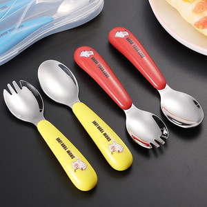 Mô Hình Phim Hoạt Hình Thép Không Gỉ 304 Bé Dao Kéo Thiết Lập Cho Trẻ Sơ Sinh Và Trẻ Mới Biết Đi-Bao Gồm Muỗng Và Nĩa - Product Image 4