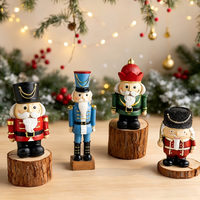 Figurine de soldat casse-noisette de Noël nordique en résine, poupée casse-noisette peinte à la main, décoration de table pour la maison