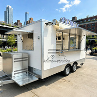Camion de restauration mobile commercial, remorque pour hot-dogs, pizzas, tacos, hamburgers, conteneur de livraison avec cuisine complète