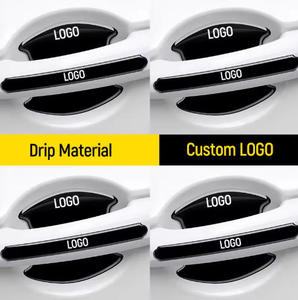 8pcs Stiker Dekorasi Eksterior Mobil Stiker Anti Gores Hitam Perekat Sendiri Pelindung Gagang Pintu Mobil - Product Image 4