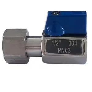 3/8 1/4 1/2 5/8 Inch BSP NPT Threaded Stainless 304 316 Mini Ball Valve With Swivel Connection