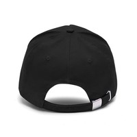 Gorras de Béisbol Personalizadas de 5 Paneles con Bordado 3D, Color Negro Liso, para Hombre y Mujer, Gorras con Visera Curva y Cierre a Presión