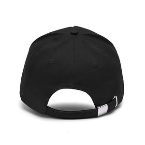 Customized 5 Panel 3D Embroidery Plain Black Baseball Hats Men Women Blank High Crown Snap Back Caps Curved Brim - Product Image 4