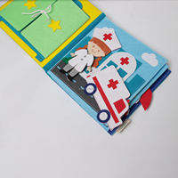Nouveau Design Montessori Feutre Future Professions Livre Calme Feutre Doux Livre Occupé pour les tout-petits Feutre Occupé Conseil Apprendre Les Compétences De Base