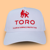 Casquette de baseball personnalisée à étiquette privée, 100 % coton blanc, broderie 3D rouge, casquette A-Frame pour hommes