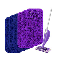 Recharges de tampons en microfibre lavables pour balai serpillère Wet Jet, pour usage humide et sec, réutilisables, pour grossistes