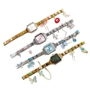 <span class=keywords><strong>Orologio</strong></span> al Quarzo da <span class=keywords><strong>Donna</strong></span> con Cinturino Modulare Quadrato in Acciaio Inossidabile, Stile Europeo e Americano, Ecologico, Vendita all'Ingrosso - Product Image 5