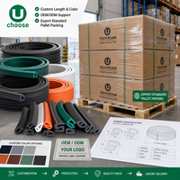 Strip Penyegel Karet Silikon EPDM Kustom Bentuk U Profil Pelindung Tepi untuk Pintu Kabinet Listrik Weatherstrip