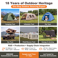 Tente de camping portable pour 3-4 personnes, entièrement automatique, à ouverture rapide, une chambre, utilisable en toutes saisons, pour la protection contre le soleil et la pluie