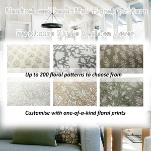 New Upgraded Design 45x45/51x51cm Neutral Soft Green Flax Designer <strong>Sage</strong> Floral Handblock Print Linen Pillow <strong>Cover</strong> <strong>Cushion</strong> <strong>Cover</strong> - Product Image 3