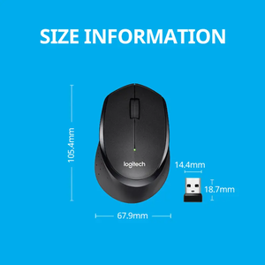 Ratón <span class=keywords><strong>Logitech</strong></span> <span class=keywords><strong>M330</strong></span> Ratón inalámbrico de oficina Ratón silencioso Blanco con receptor inalámbrico 2,4G - Product Image 2