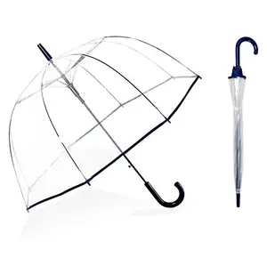 Bubble Dome Regenschirme Regen klar Transparent Pve Pe Automatisch Offen Gerade Leicht gewicht Erwachsener Sonniger und regnerischer Regenschirm Tragbar