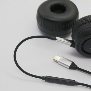 Cable de audio tipo C a 3,5 mm, conector macho hembra de nailon negro, chip digital de alta fidelidad - Product Image 4