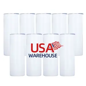 USA Warehouse 20oz tumbler wine 304 sublimazione blanks bicchiere a sublimazione sottovuoto a doppia parete in acciaio inossidabile