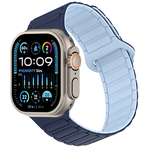 Correa Deportiva Magnética de Silicona de 3 Eslabones Inclinados Personalizada, Correa de Repuesto Transpirable para IWatch 11 10 Ultra - Product Image 5
