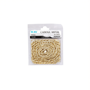 Catena Metallica Ilan 3.3mm 13.5m Colore Oro per Artigianato e Decorazione - Product Image 2