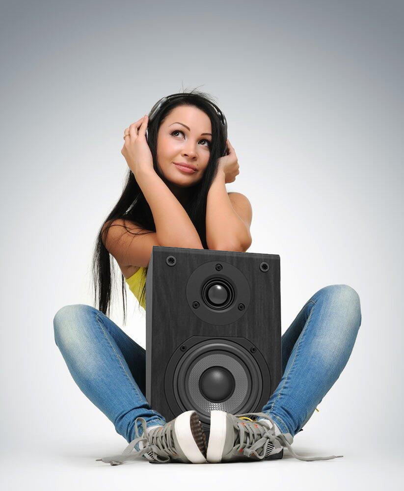 LONPOO LP-42 Bookshelf Speakers - Powerful 2.1 Channel Sound