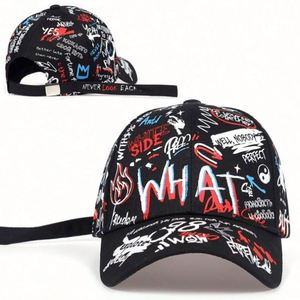 Gorras de Béisbol con Estampado Moderno al por Mayor, Gorra Estructurada de 6 Paneles con Diseño de Grafiti - Product Image 5