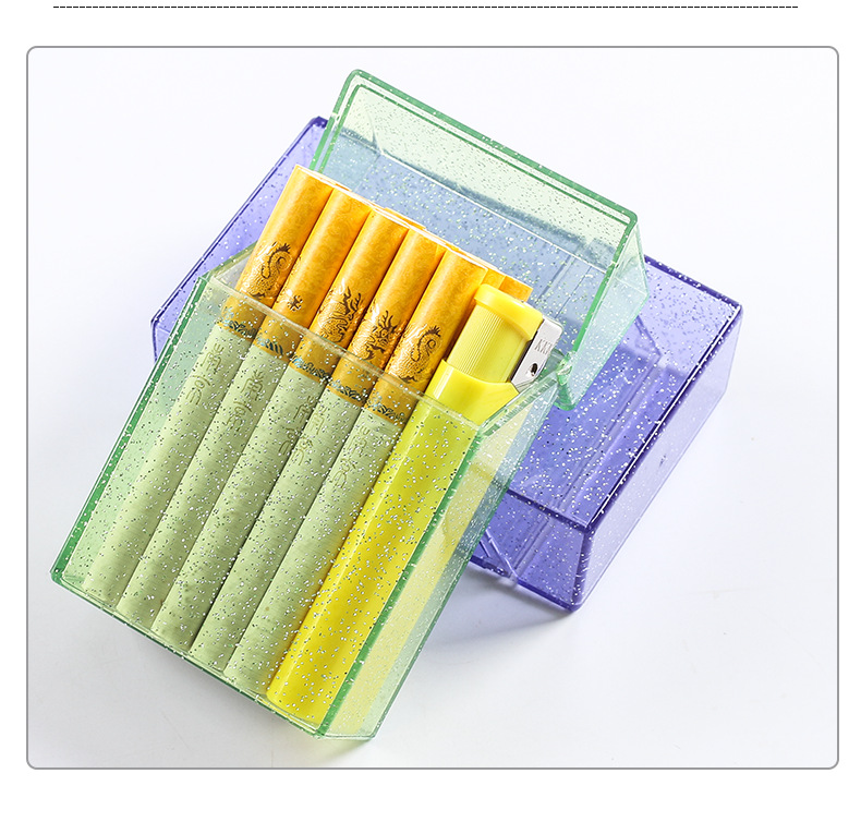 cigarette protector Transparent Shiny Cigarette Case