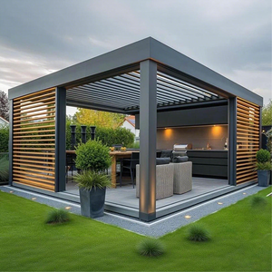 Padiglione in Lega di Alluminio Impermeabile e Durevole per Uso in Cortile - Product Image 1