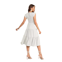 Robes de maternité en polyester écologique, couleur unie naturelle, mode modeste sans manches pour femmes enceintes