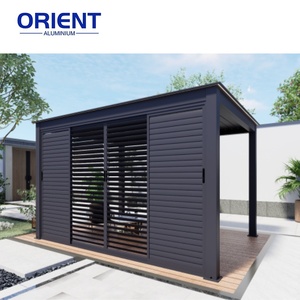 Pérgola eléctrica de aluminio para solárium de aluminio para exteriores con pantalla, valla de aluminio de privacidad <span class=keywords><strong>Horizontal</strong></span> - Product Image 2