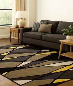 Elegante alfombra de diseño Bleux Vena Cava, hecha a mano con lana de Nueva Zelanda, para espacios de vida sofisticados. - Product Image 1