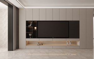 Mueble <span class=keywords><strong>de</strong></span> TV y Mueble <span class=keywords><strong>de</strong></span> Pared <span class=keywords><strong>de</strong></span> Alta Gama con Almacenamiento Oculto, Mismo Acabado que los Armarios, para Compradores B2B - Product Image 4