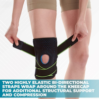 Attelle de genou en néoprène et nylon hautement élastique, respirante, protectrice, avec logo personnalisable, compression élevée