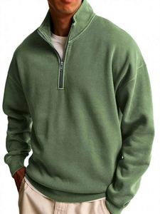 <strong>NY</strong> 2026 New Men's Versatile Sweatshirt Fashion Casual Half Zipper Stand Collar Long Sleeve <strong>Hoodie</strong> - Product Image 3
