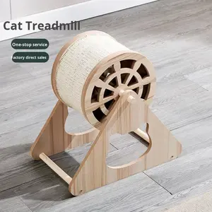 Özelleştirilmiş Minimalist Kedi Oyuncağı Yoğunluklu Levha Dönme Dolap Tırmalama Tahtası Sisal Tırnak Bileme Cihazı Dikey Tırmalama Direği - Product Image 1