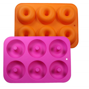 Non-Stick Silicone <b>Donut</b> Baking Pan Easy-Release Mold <b>Tray</b> for Perfect <b>Donuts</b> - Product Image 1