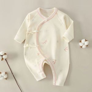 100% Organic Cotton Cute Unisex Newborn <b>Baby</b> Romper Sleeveless Embroidered Knitted <b>Button</b> Closure ODM Summer Clothes - Product Image 6