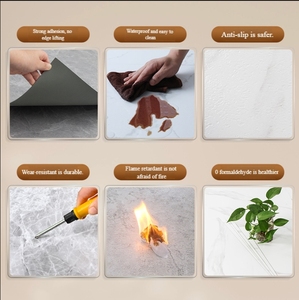 Chất Lượng Cao Bán Buôn Lvt Hình Học Mô Hình Cây In Tự Dính Sàn Bọt Bảng Điều Chỉnh Cho Trung Tâm Mua Sắm Mặt Đất Sticker - Product Image 6