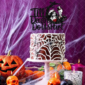 Bannière <span class=keywords><strong>de</strong></span> fête du jour des morts à paillettes noires "jusqu'à ce que <span class=keywords><strong>la</strong></span> <span class=keywords><strong>mort</strong></span> nous sépare" pour les décorations <span class=keywords><strong>de</strong></span> fête <span class=keywords><strong>de</strong></span> mariage d'Halloween Bachelorette S264 - Product Image 2