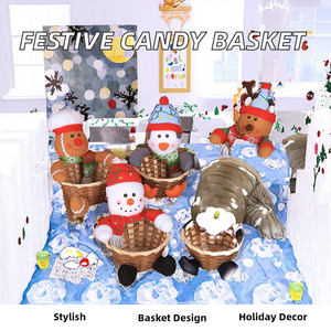 Panier de bonbons de Noël, vente directe usine, présentoir de bureau, décoration festive, idées cadeaux pour enfants, fournitures de fête, maison, bureau, table - Product Image 2