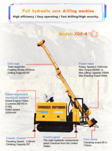 NQ BQ HQ PQ Wire-line Coring Equipamento 1000m completo hidráulico Rock <span class=keywords><strong>Core</strong></span> Sampling Drilling Rig - Product Image 2
