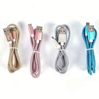 Cable Micro USB con Trenzado de Nailon, Cable de Carga Rápida y Transferencia de Datos para Samsung